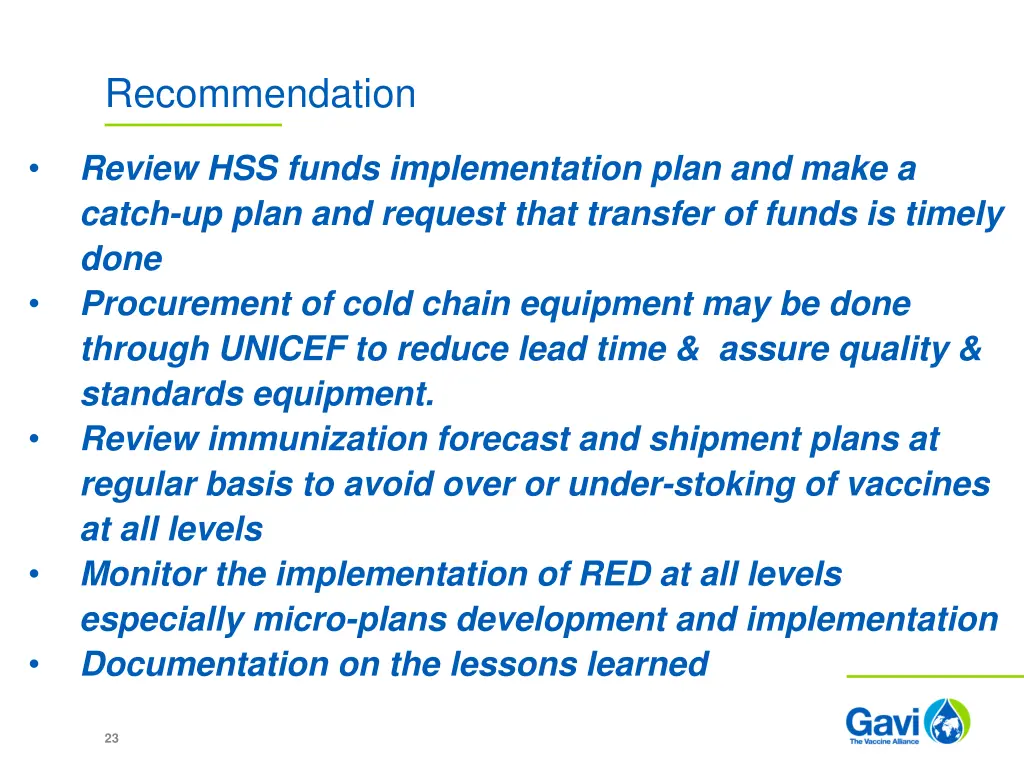 recommendation