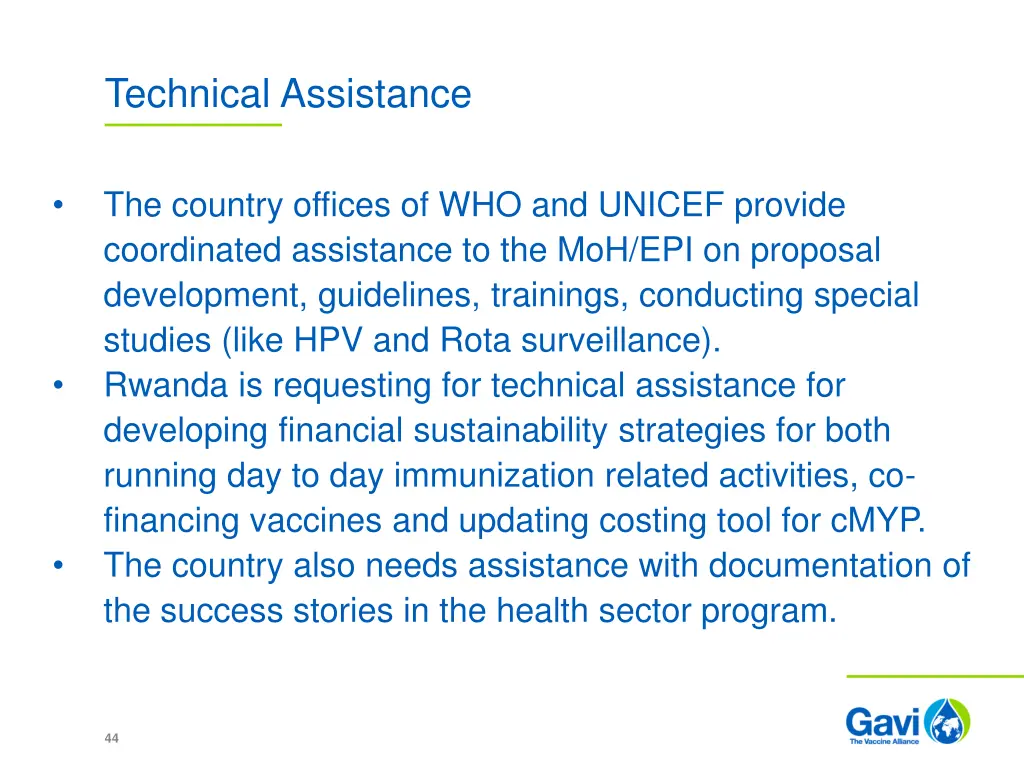 technical assistance