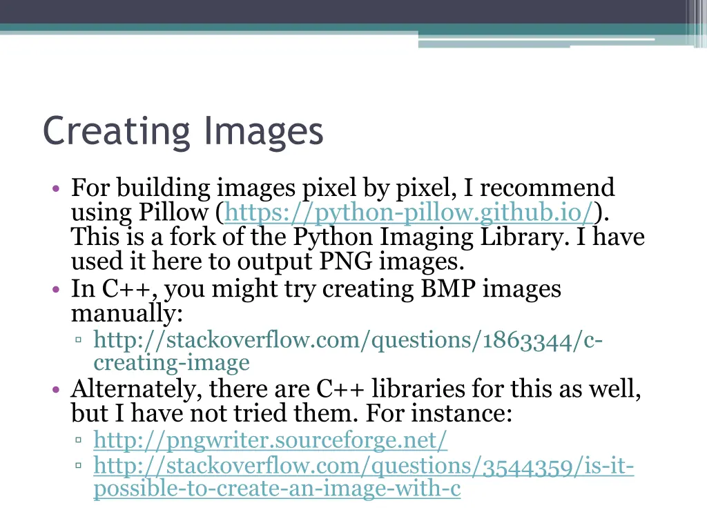 creating images