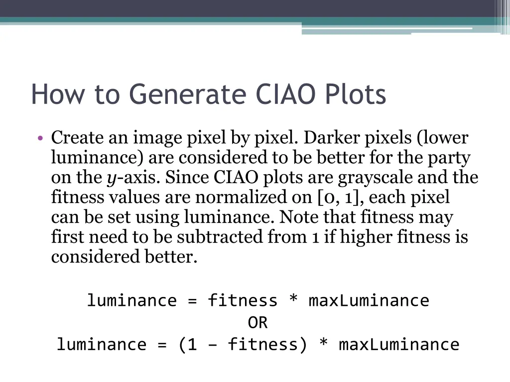 how to generate ciao plots 3