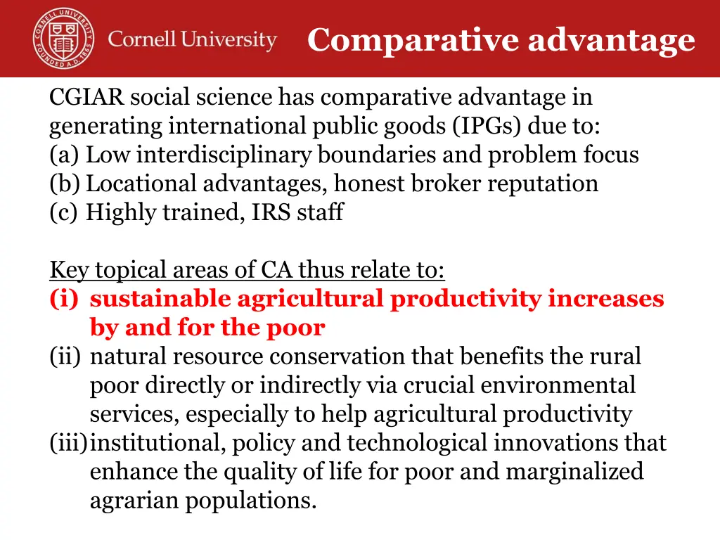 comparative advantage