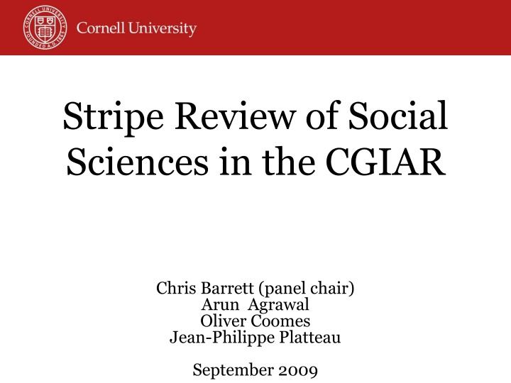 stripe review of social sciences in the cgiar