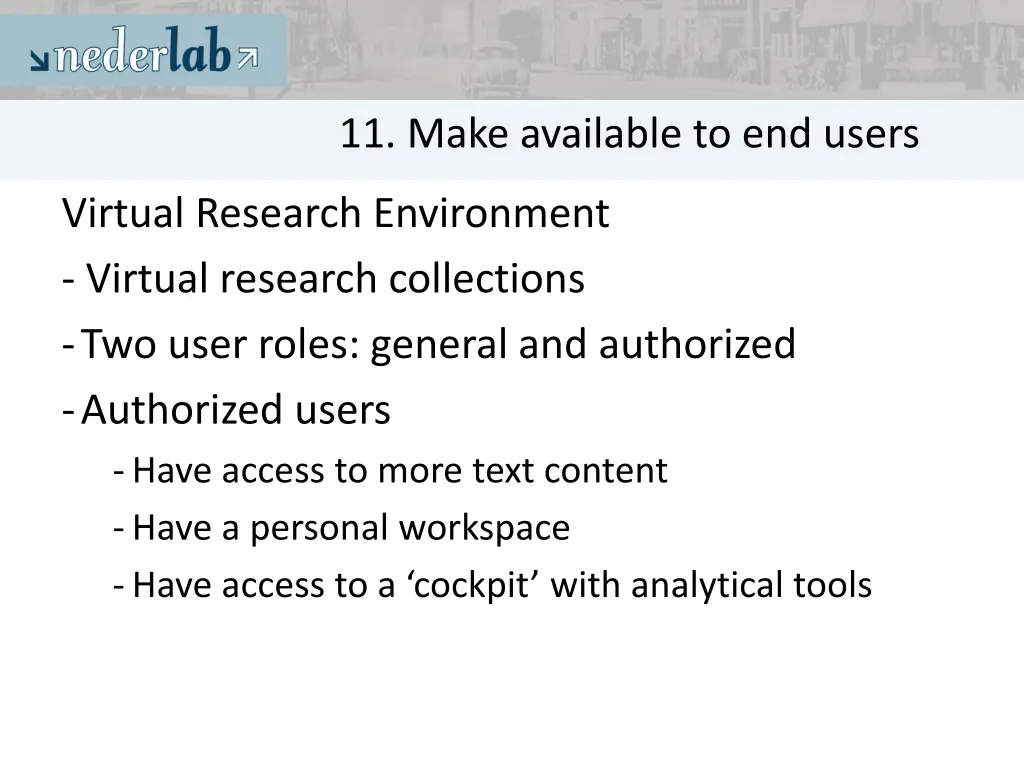 11 make available to end users