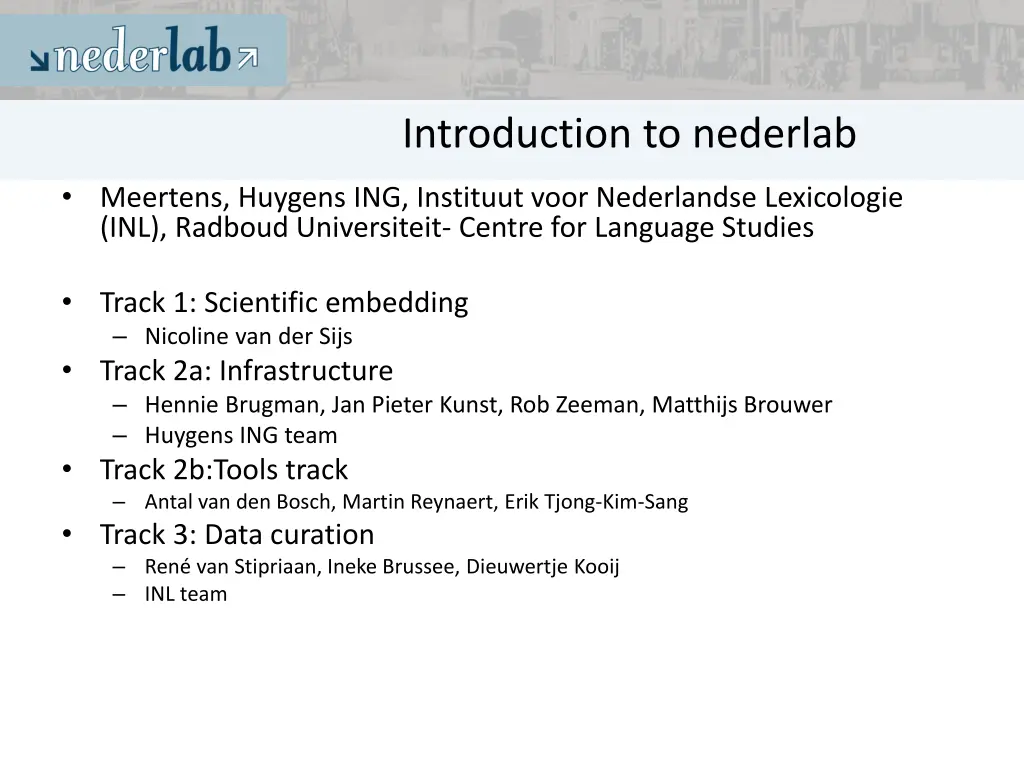 introduction to nederlab 1