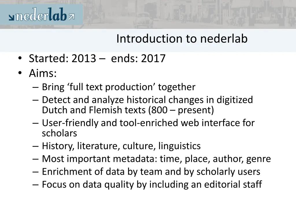 introduction to nederlab