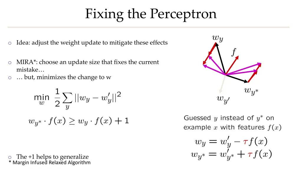 fixing the perceptron