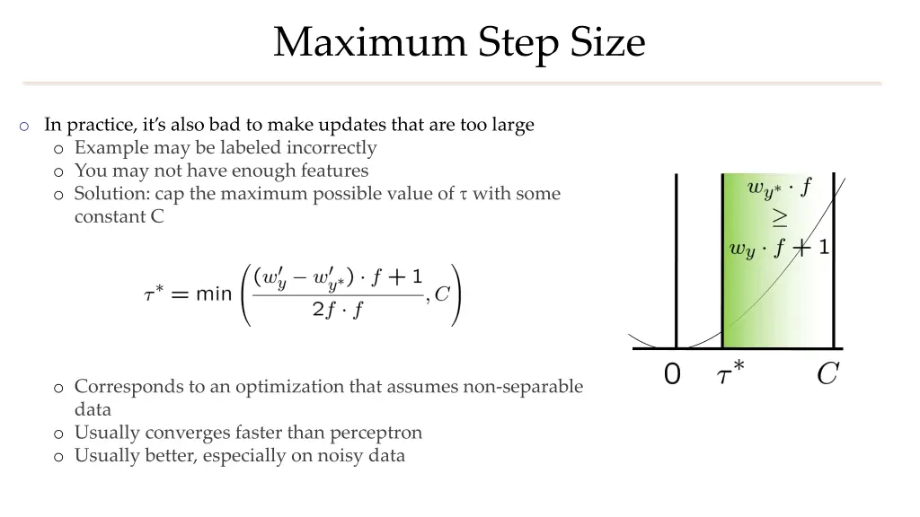 maximum step size