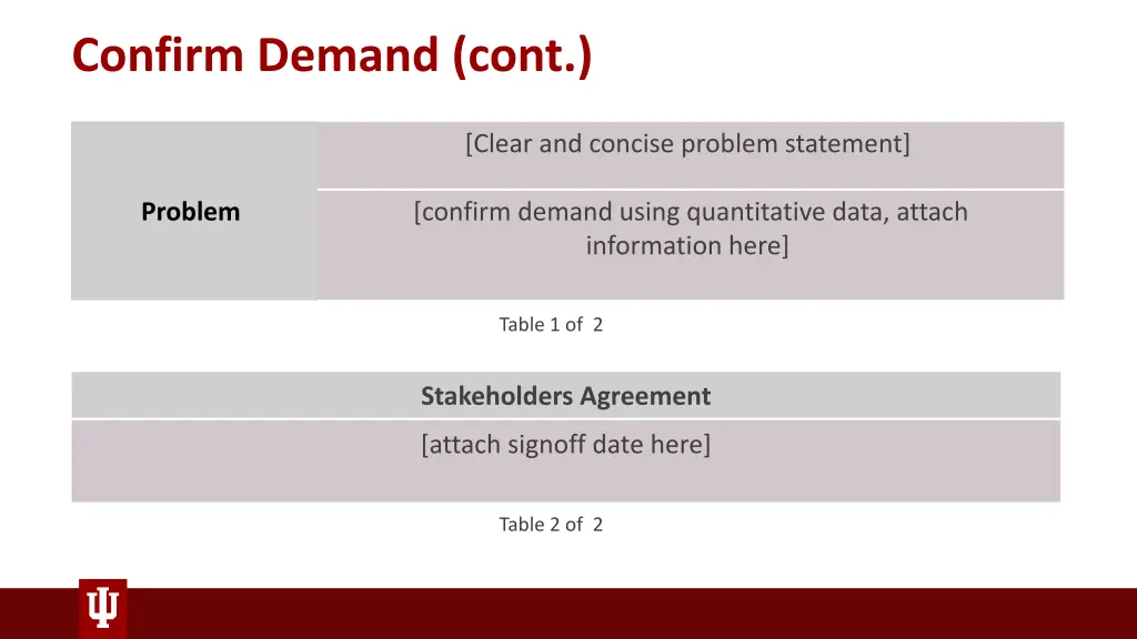 confirm demand cont