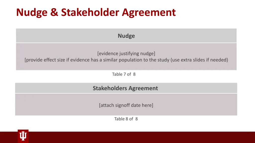 nudge stakeholder agreement