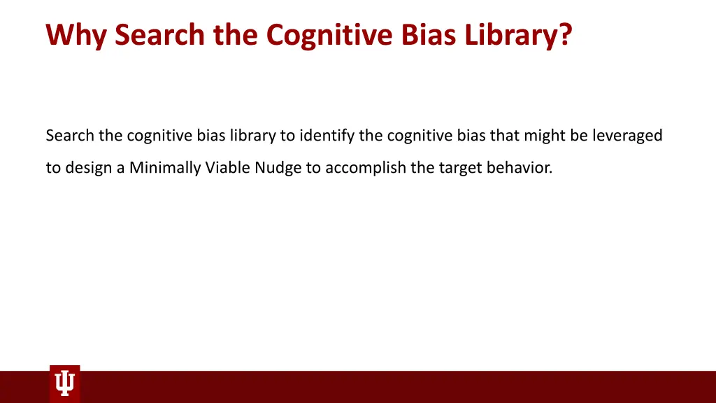 why search the cognitive bias library
