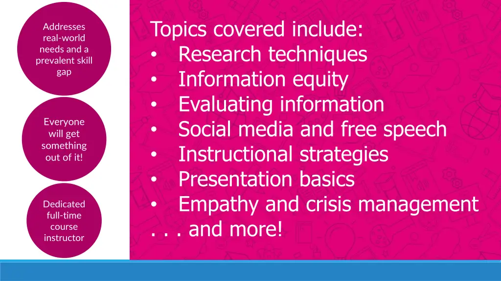 topics covered include research techniques
