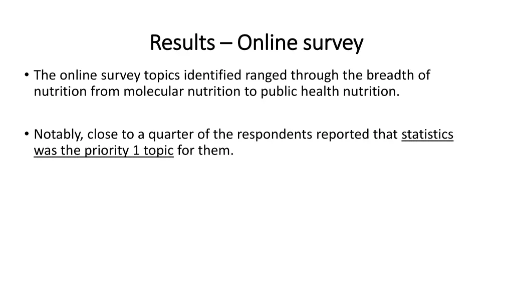 results results online survey online survey 2