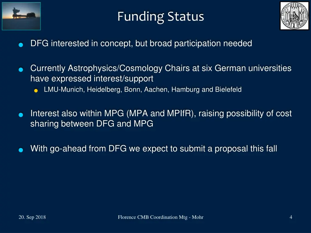 funding status