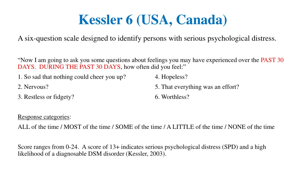 kessler 6 usa canada