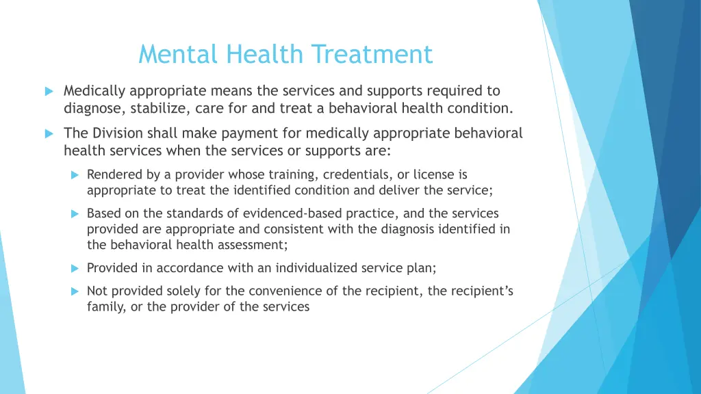 mental health treatment