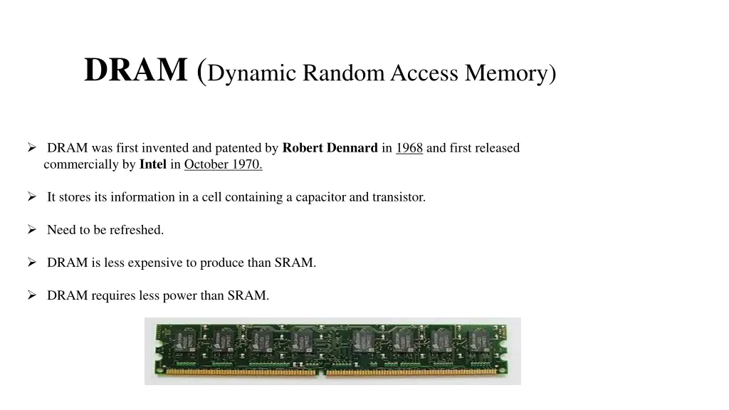 dram dynamic random access memory