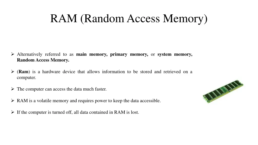 ram random access memory