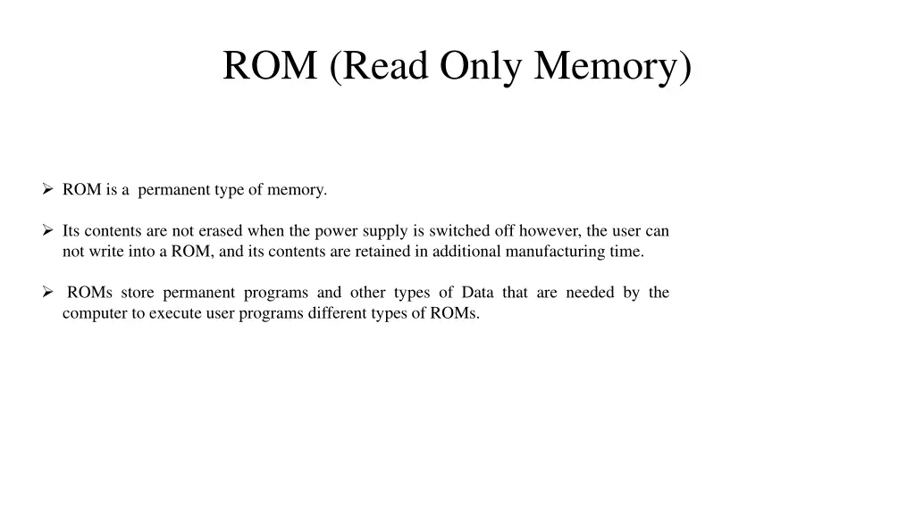 rom read only memory