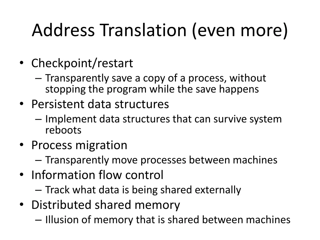 address translation even more