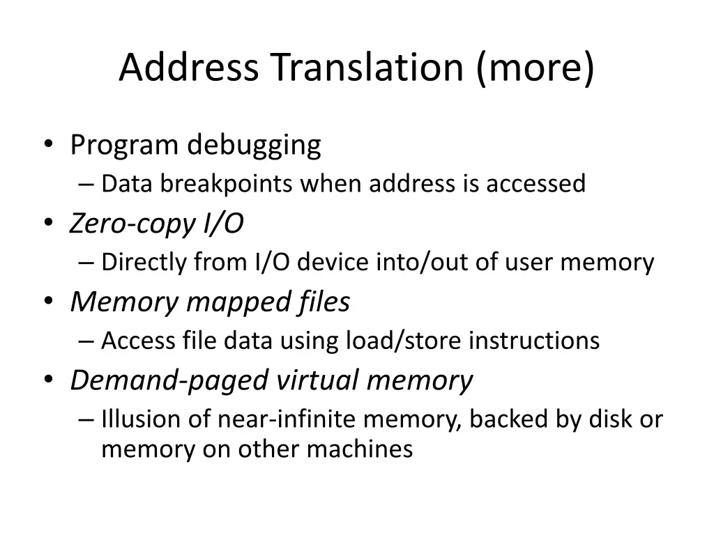 address translation more
