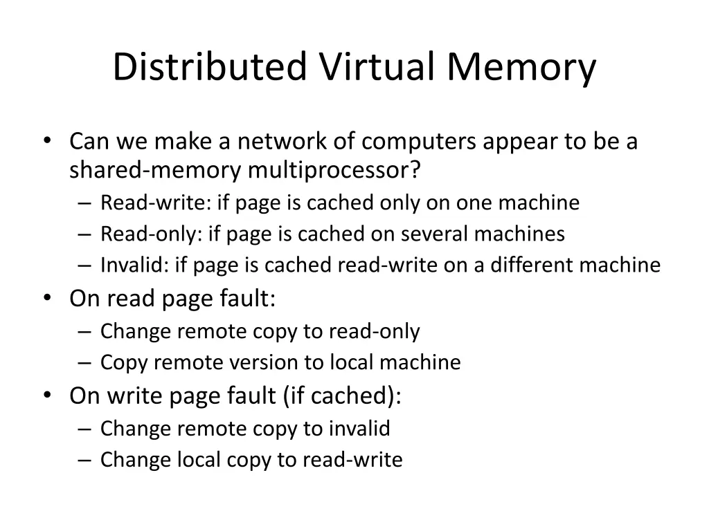 distributed virtual memory