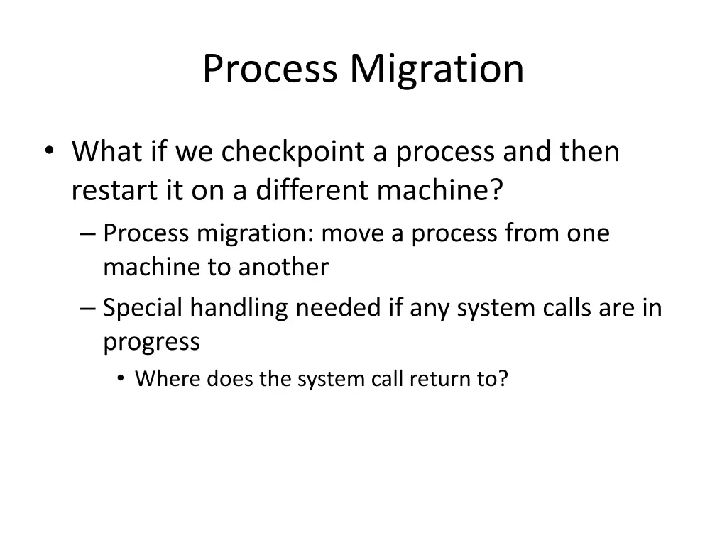 process migration