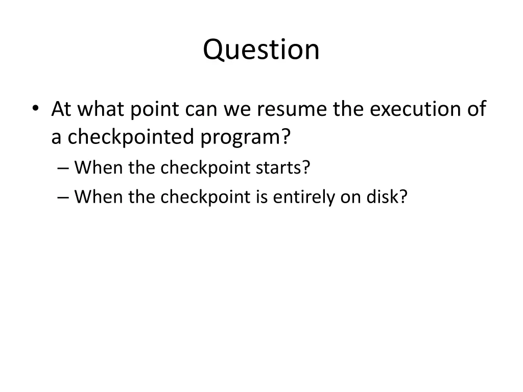 question