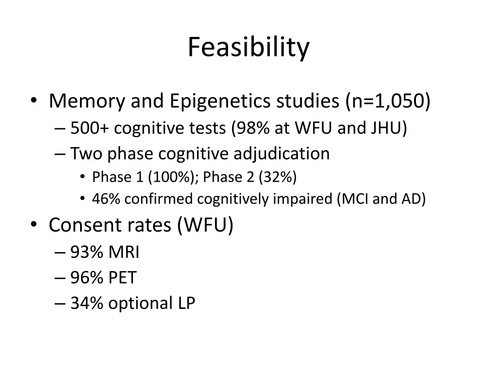 feasibility