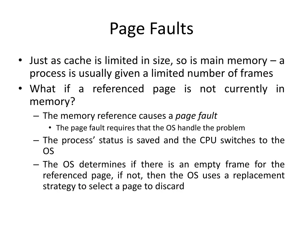 page faults