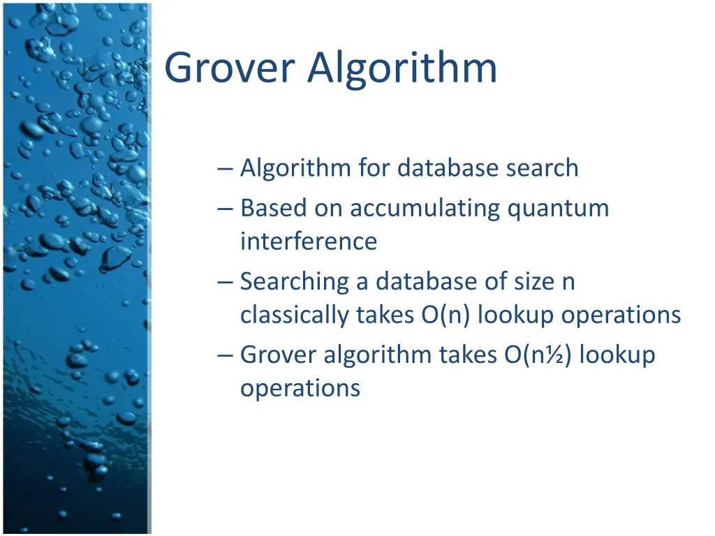 grover algorithm
