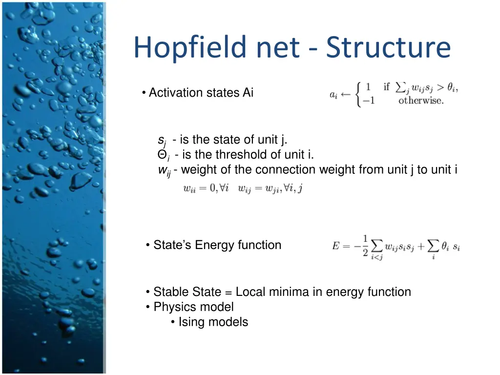 hopfield net structure