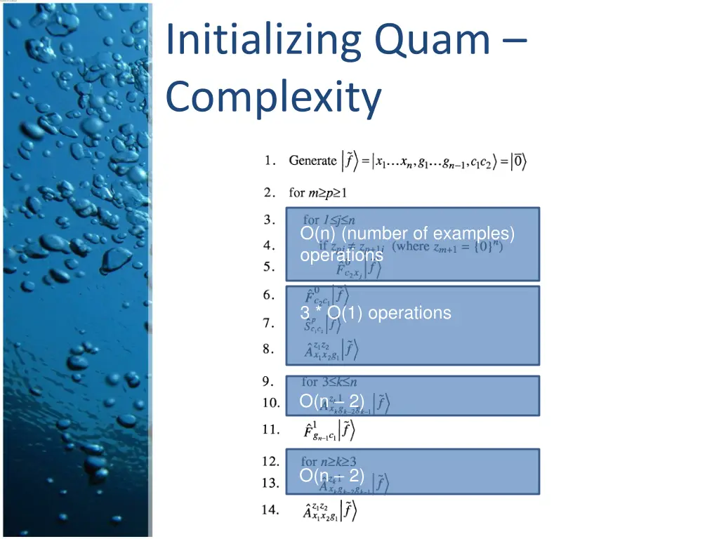 initializing quam complexity