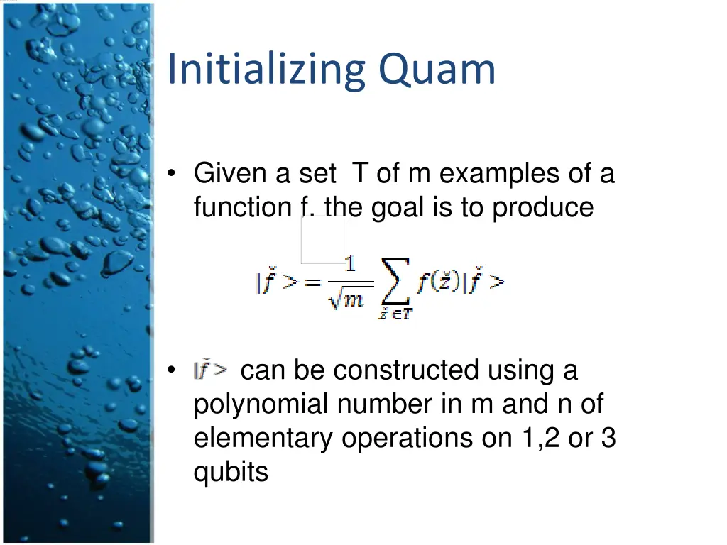 initializing quam