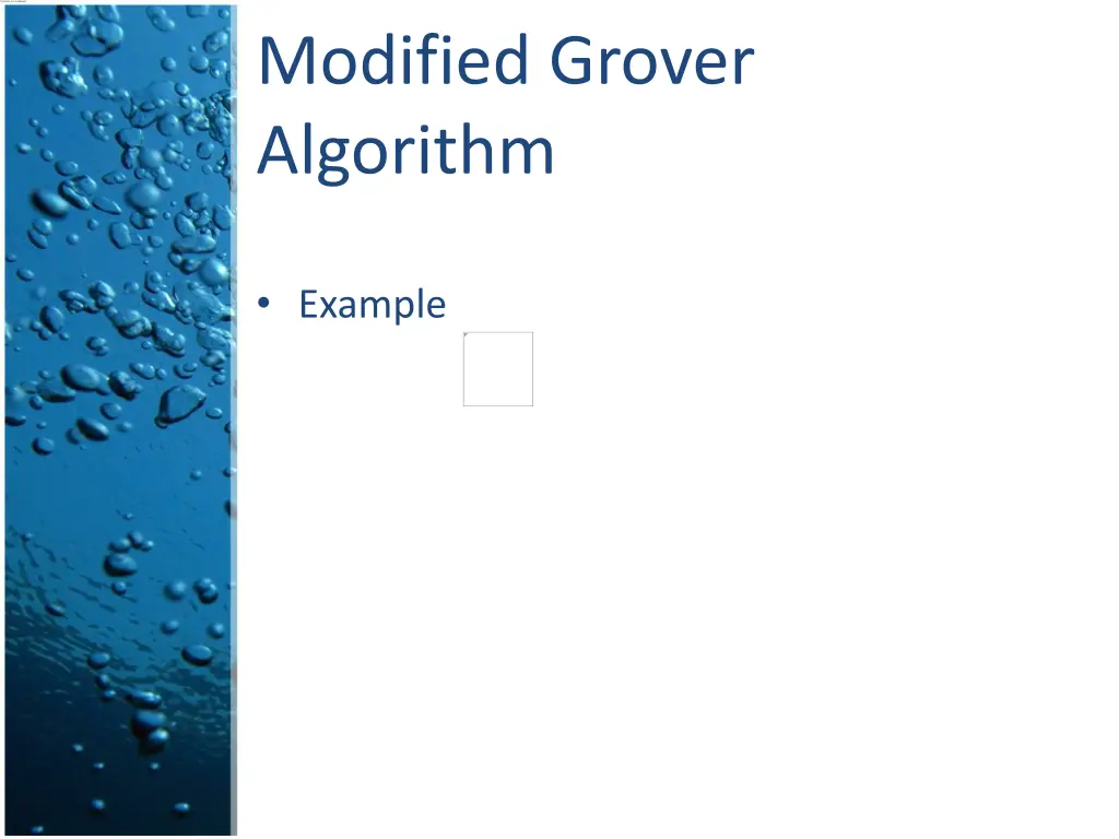 modified grover algorithm