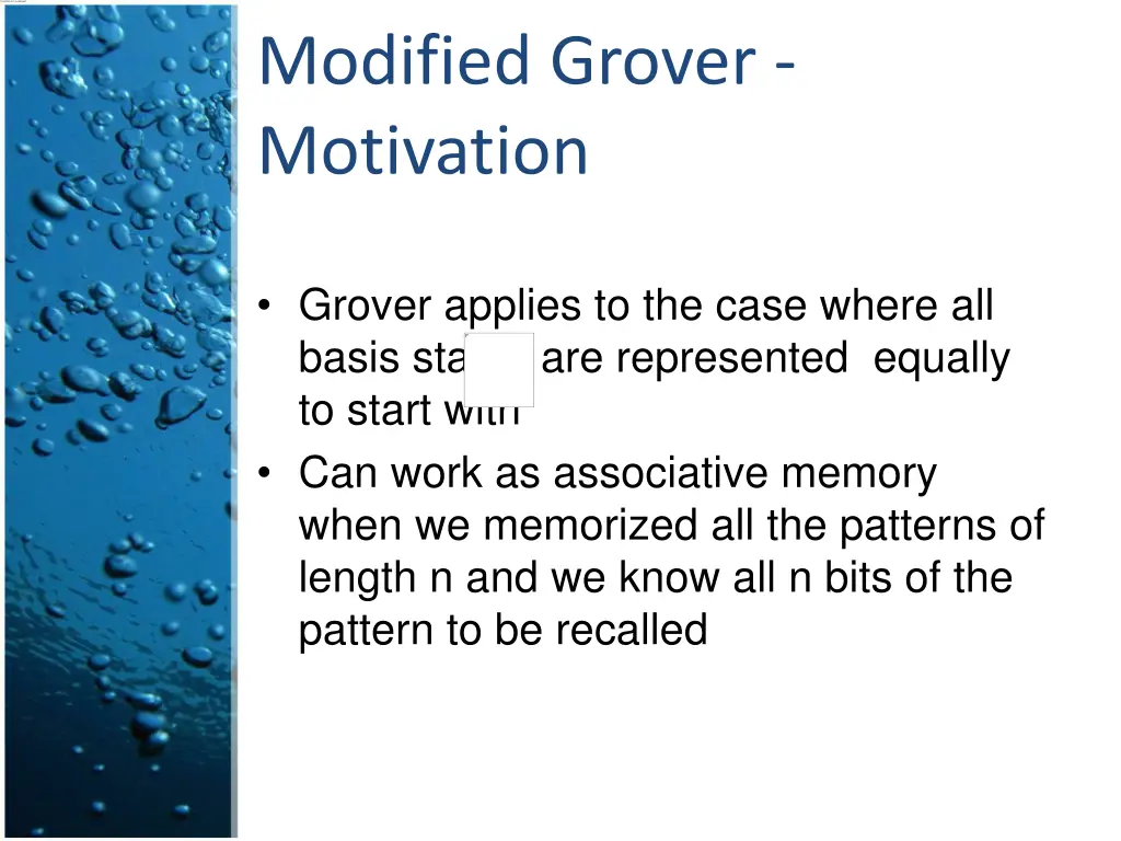 modified grover motivation