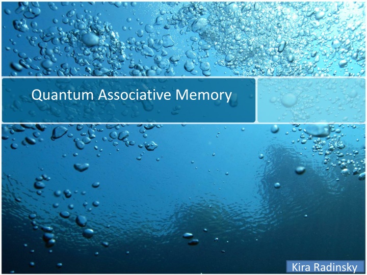 quantum associative memory