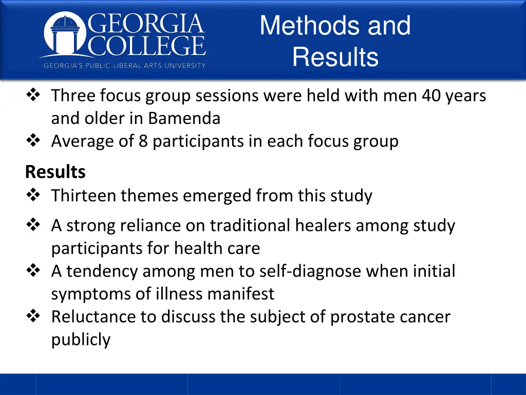 methods and results