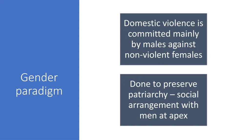 domestic violence is committed mainly by males
