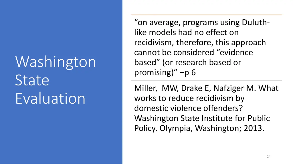 on average programs using duluth like models