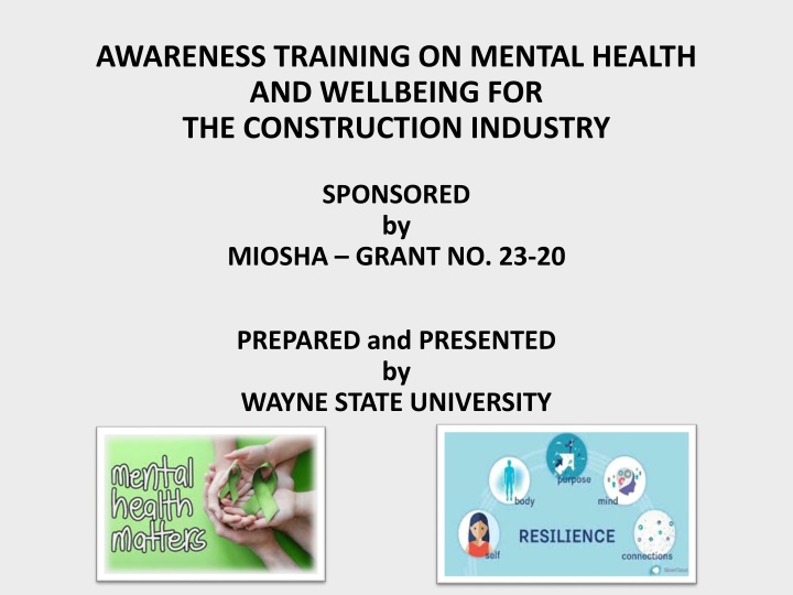 awareness training on mental health and wellbeing