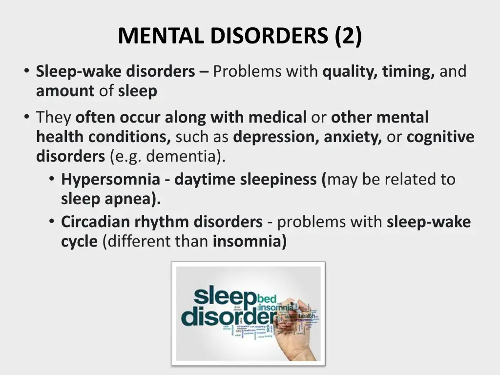 mental disorders 2