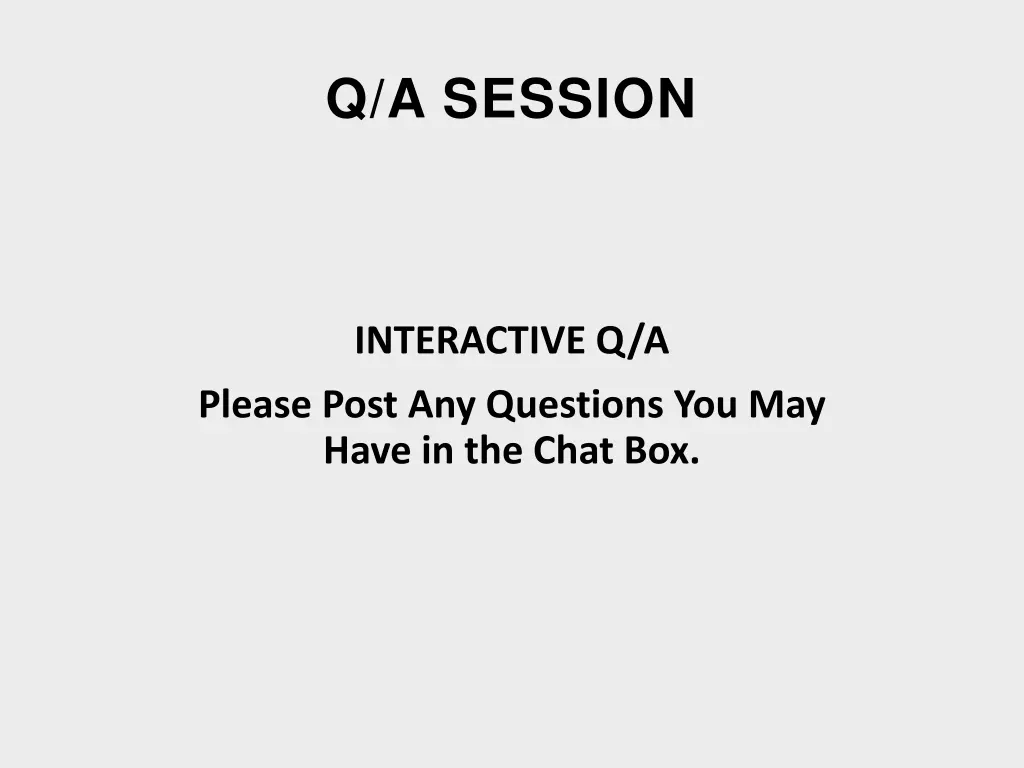 q a session