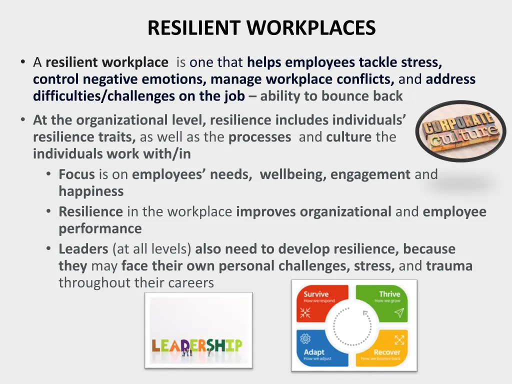 resilient workplaces