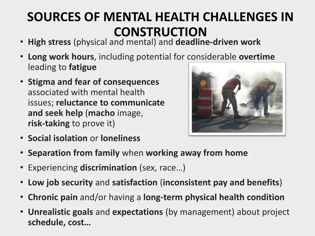 sources of mental health challenges