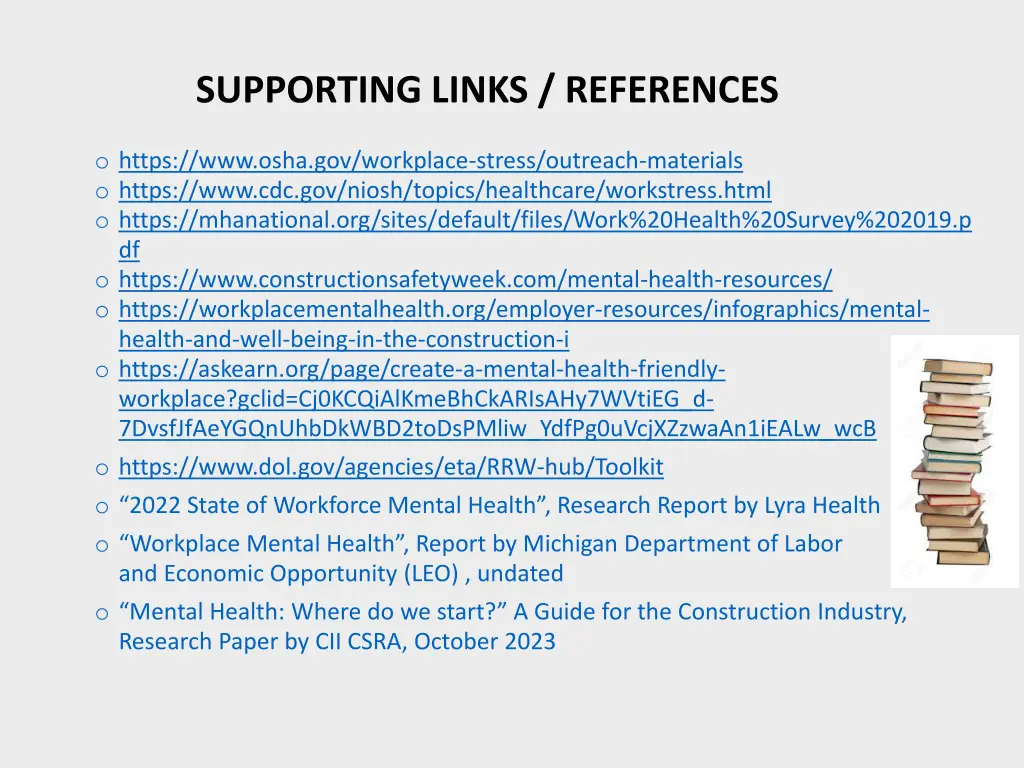 supporting links references