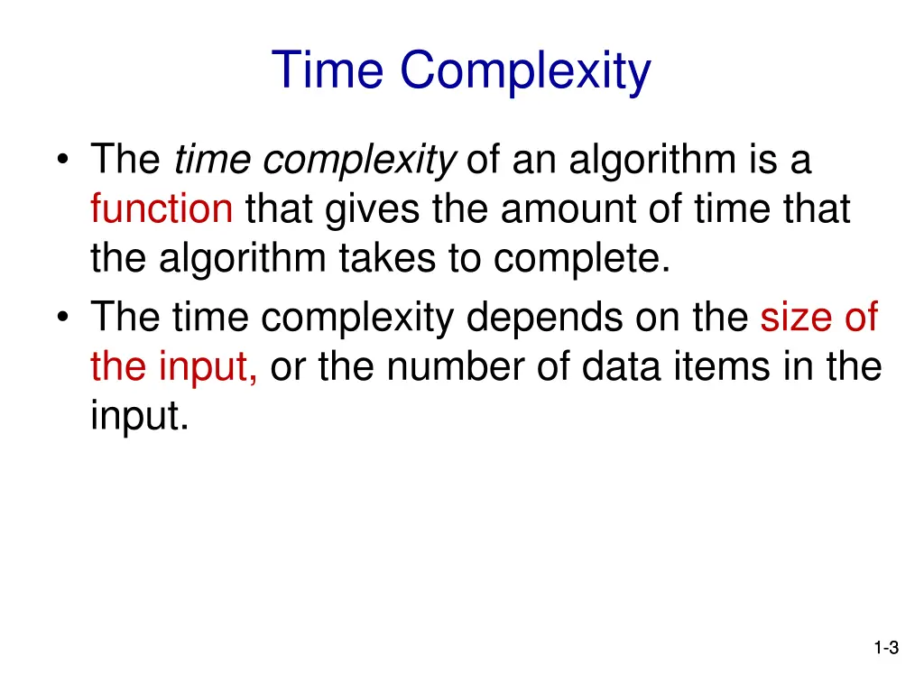 time complexity