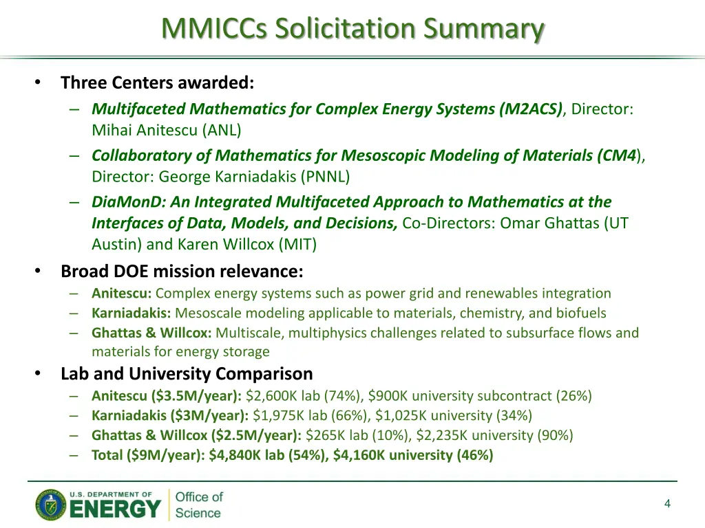 mmiccs solicitation summary