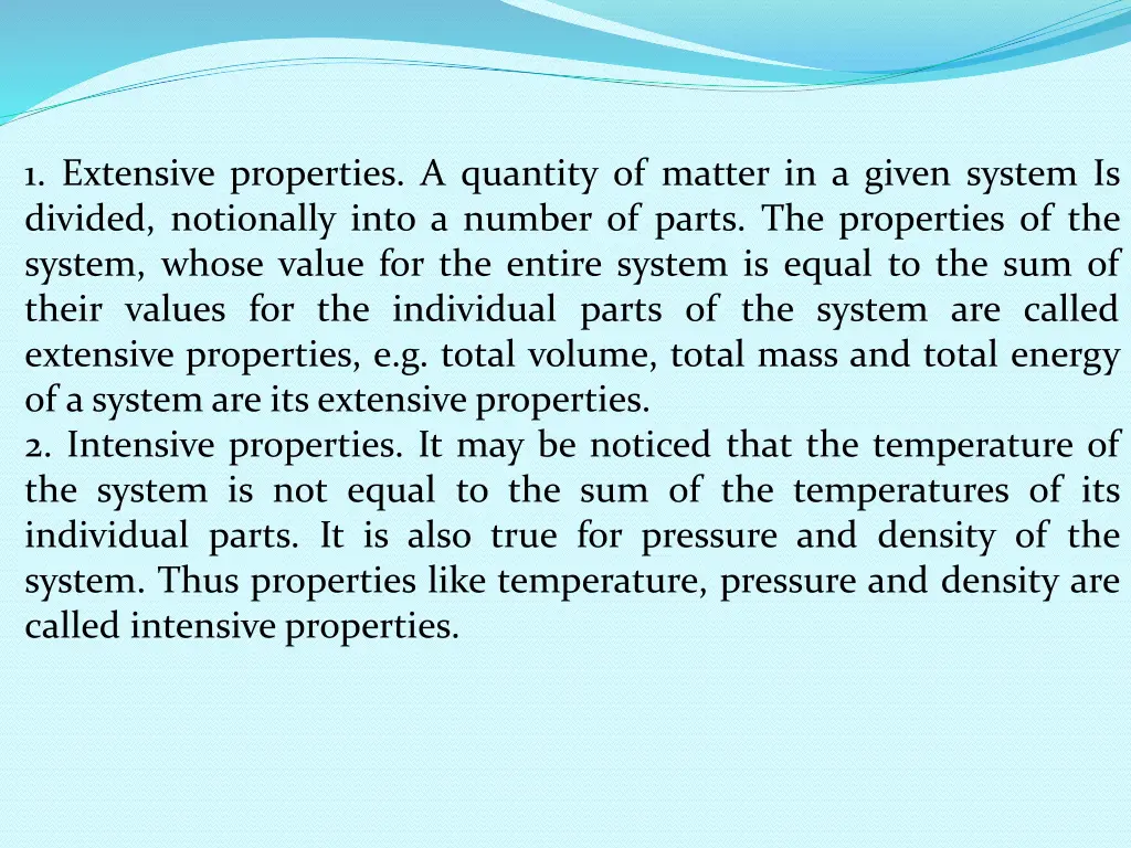 1 extensive properties a quantity of matter