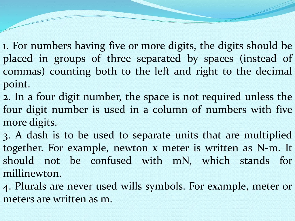 1 for numbers having five or more digits