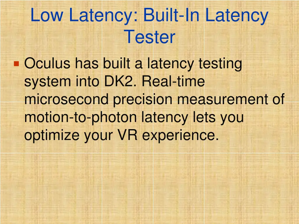 low latency built in latency tester